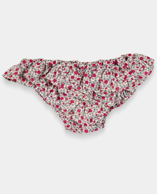 monokini imprimé fleur fushia