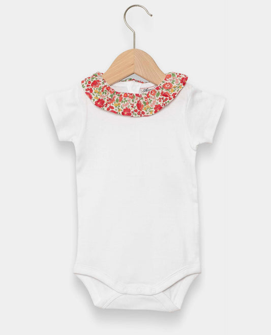 body col volanté Liberty mc blanc/Liberty D'Anjo