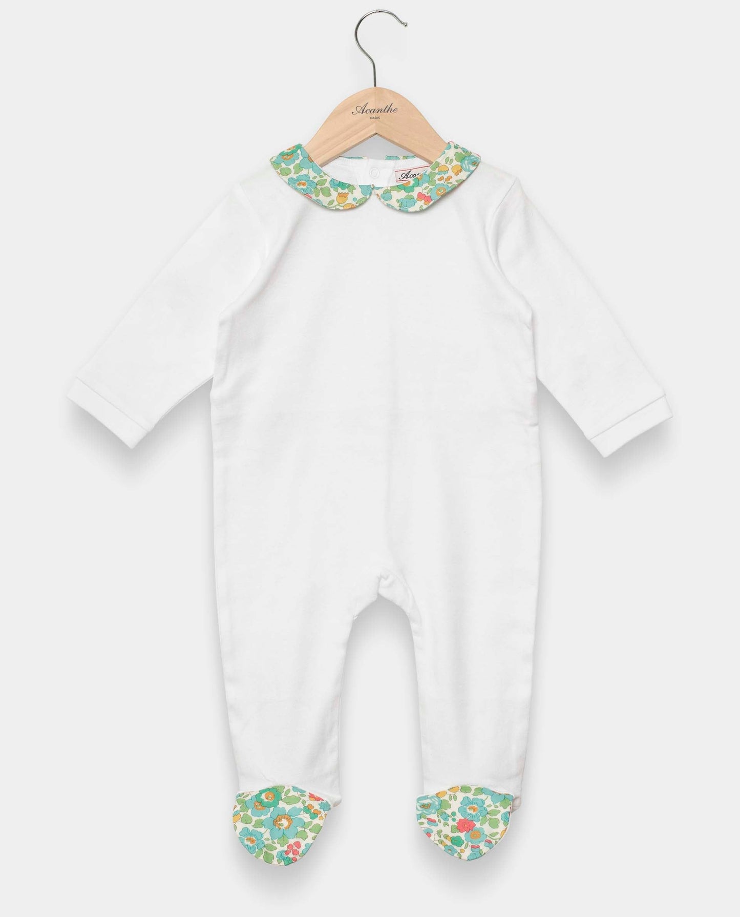 dors bien coton col rond Liberty blanc/Liberty Betsy