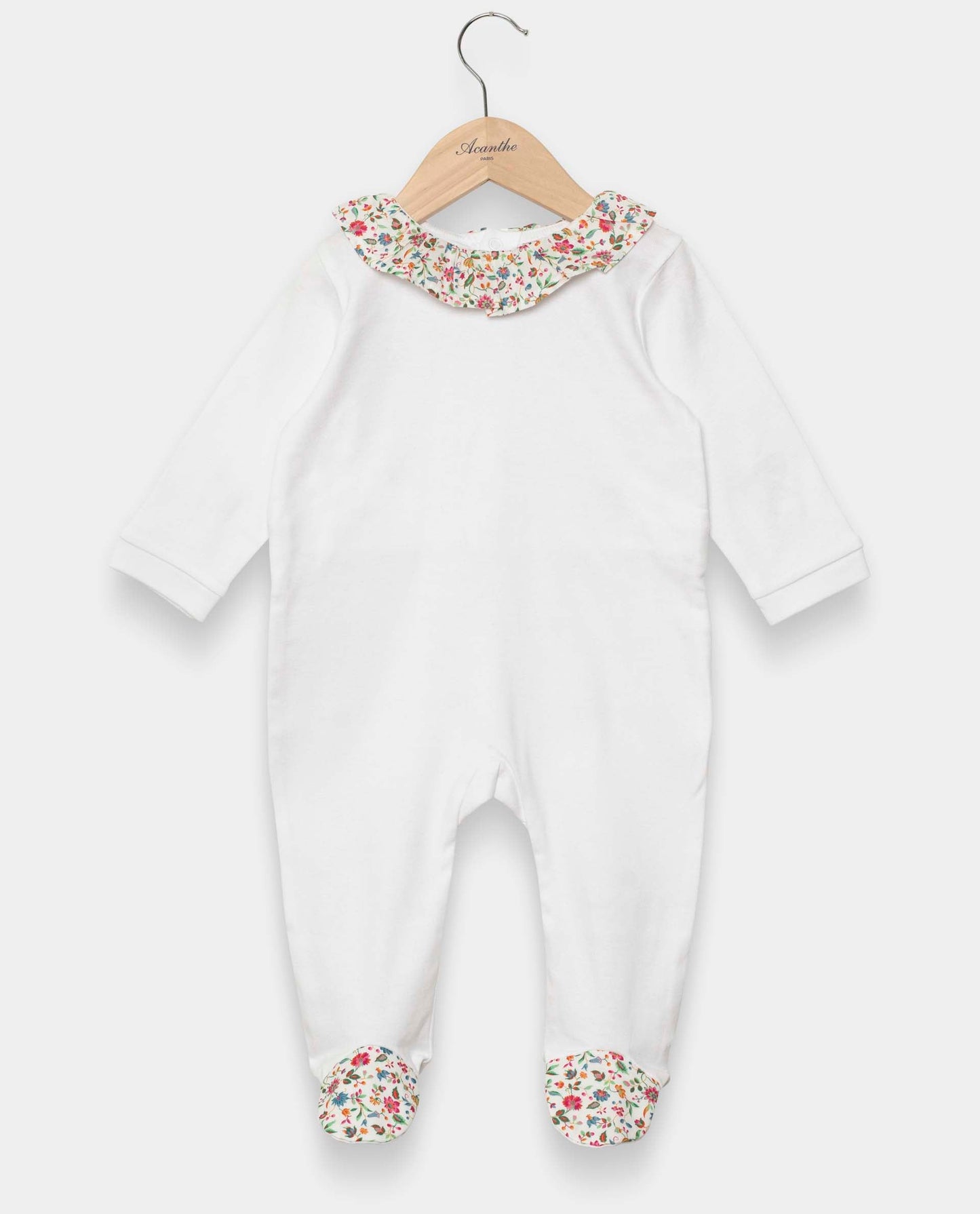 dors bien coton col volanté Liberty blanc/Liberty Luna Belle