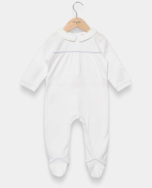 dors bien coton col carré Blanc