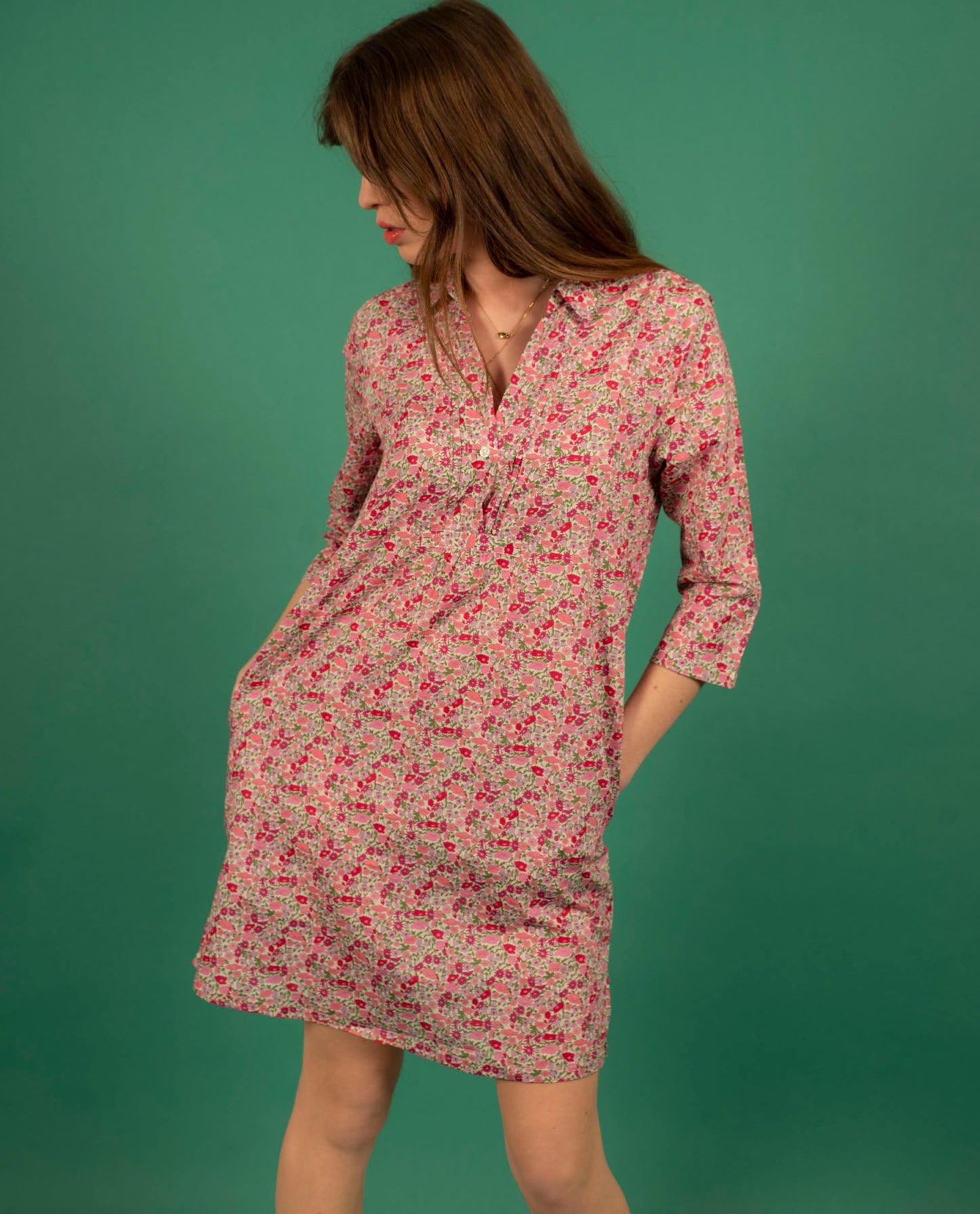Robe V croisé Liberty Liberty Poppy Forest