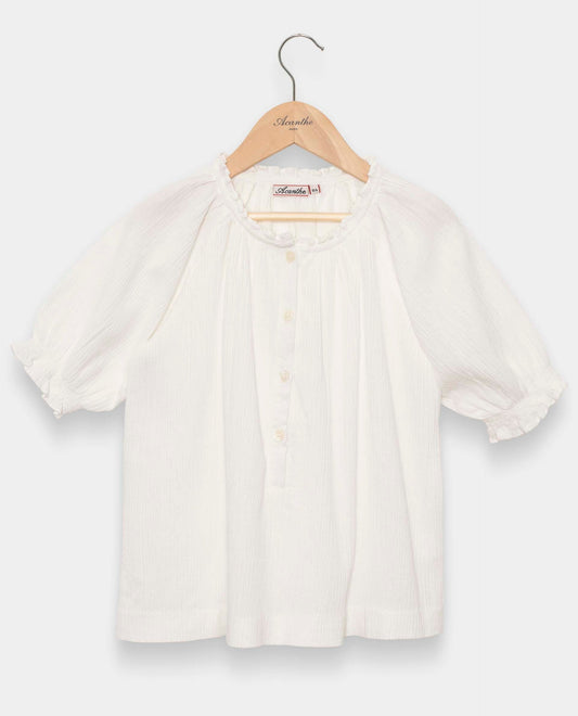 blouse crépon Blanc