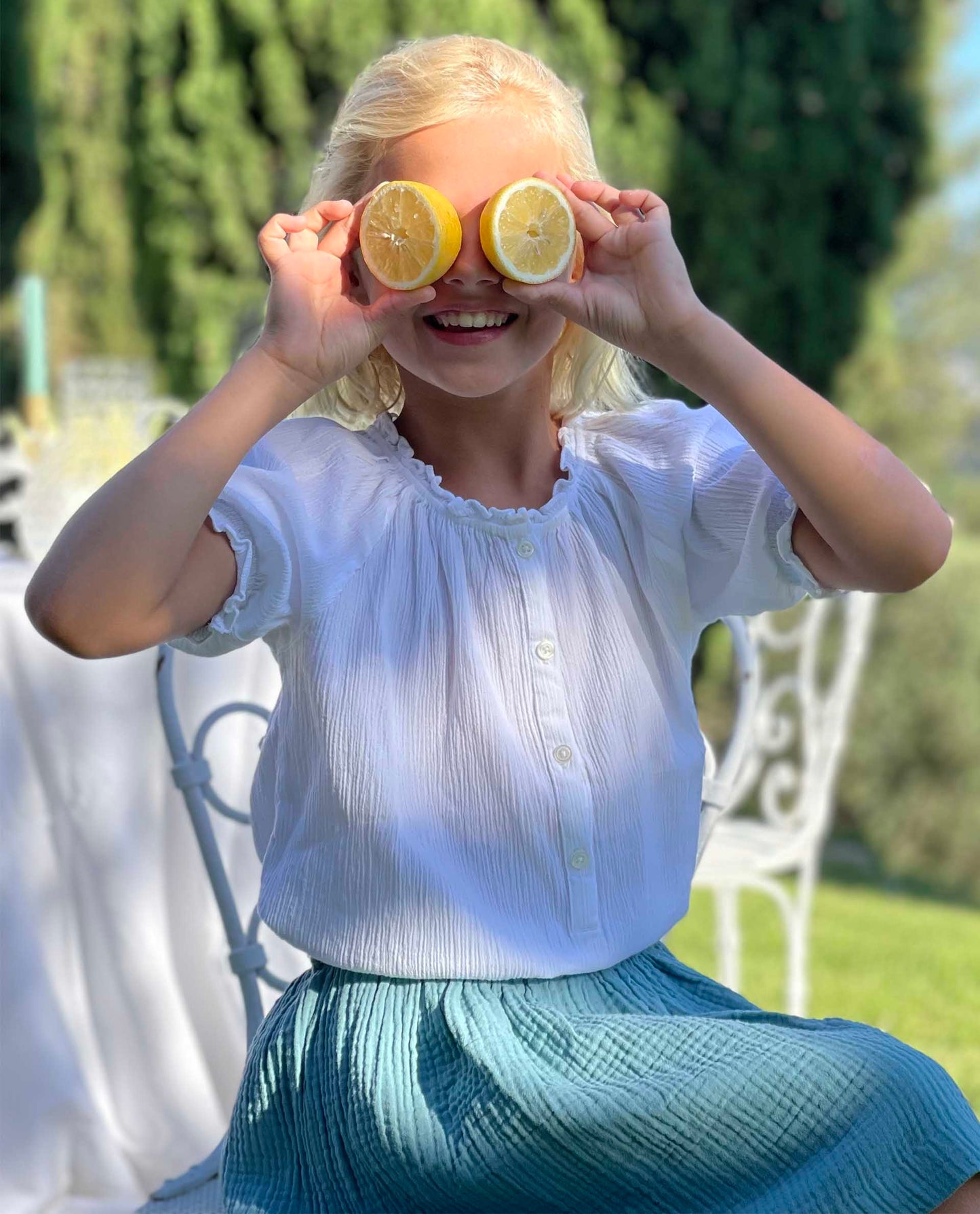 blouse crépon Blanc