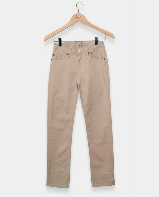 pantalon twill Beige