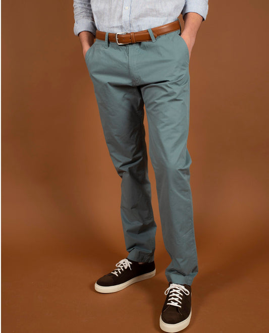 pantalon twill Bleu