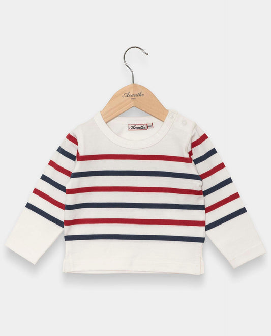 marinière ml rayée blanc/bleu/rouge