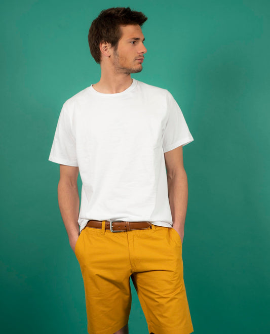 tee shirt col rond Blanc