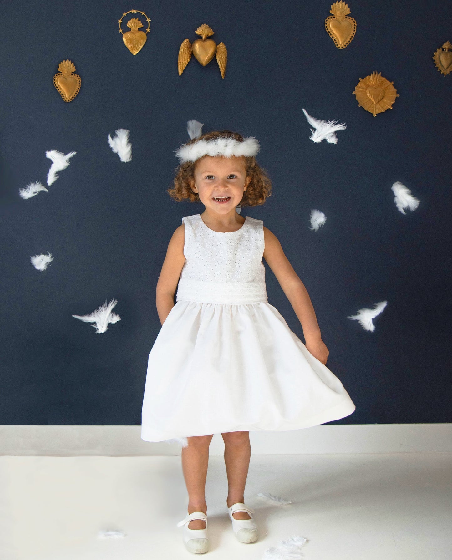 robe broderie anglaise Blanc