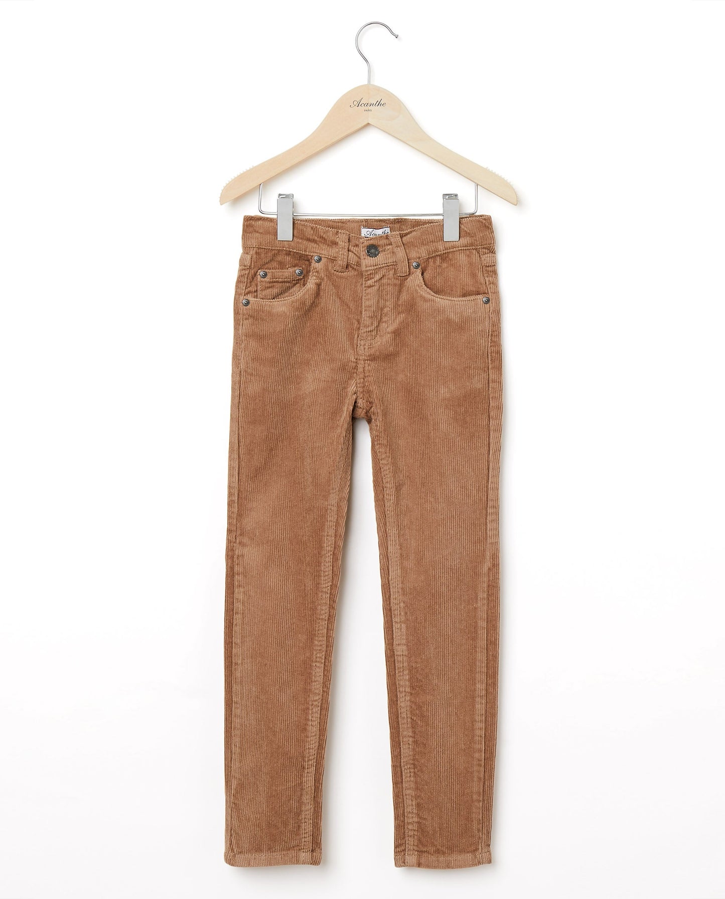 pantalon 5 poches velours stretch Beige