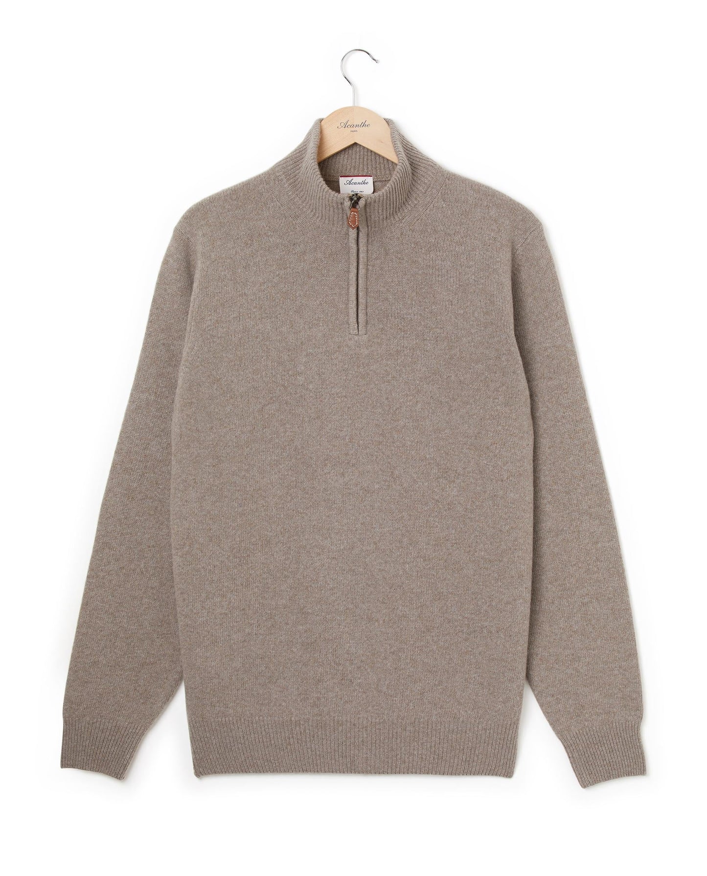 pull zip camionneur 10 cachemire Taupe