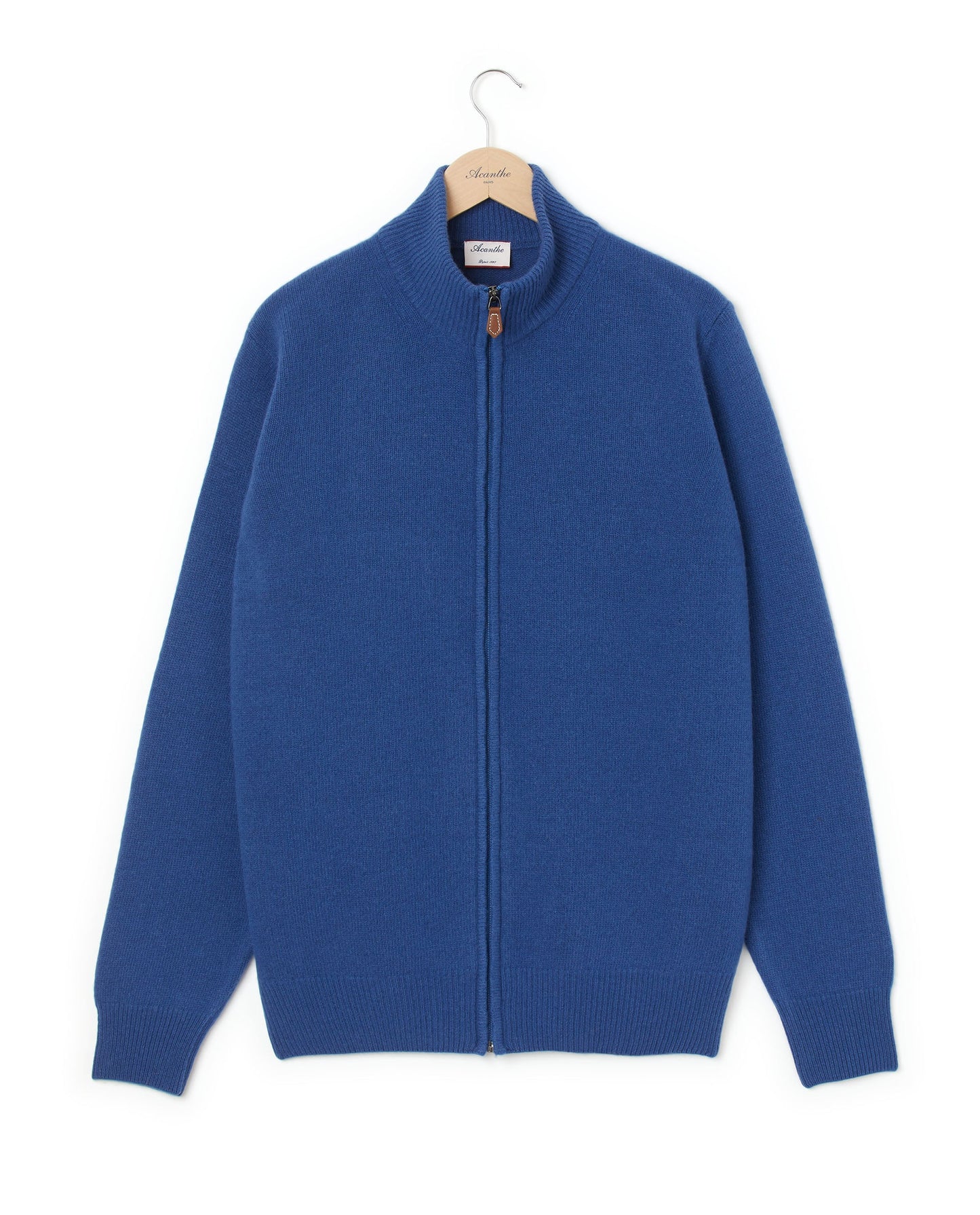 cardigan zippé 10 cachemire Bleu