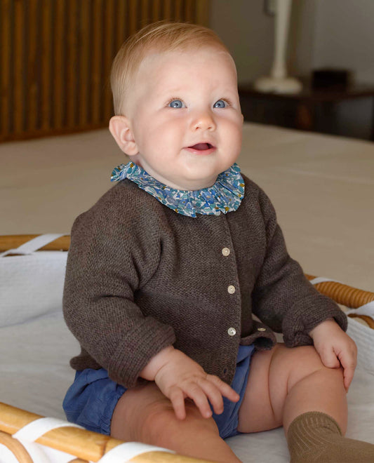 cardigan point mousse 100 lwl brun