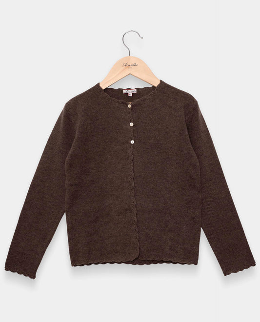 cardigan crochet 100 lwl Brun