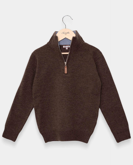 pull zip camionneur 100 lwl Brun