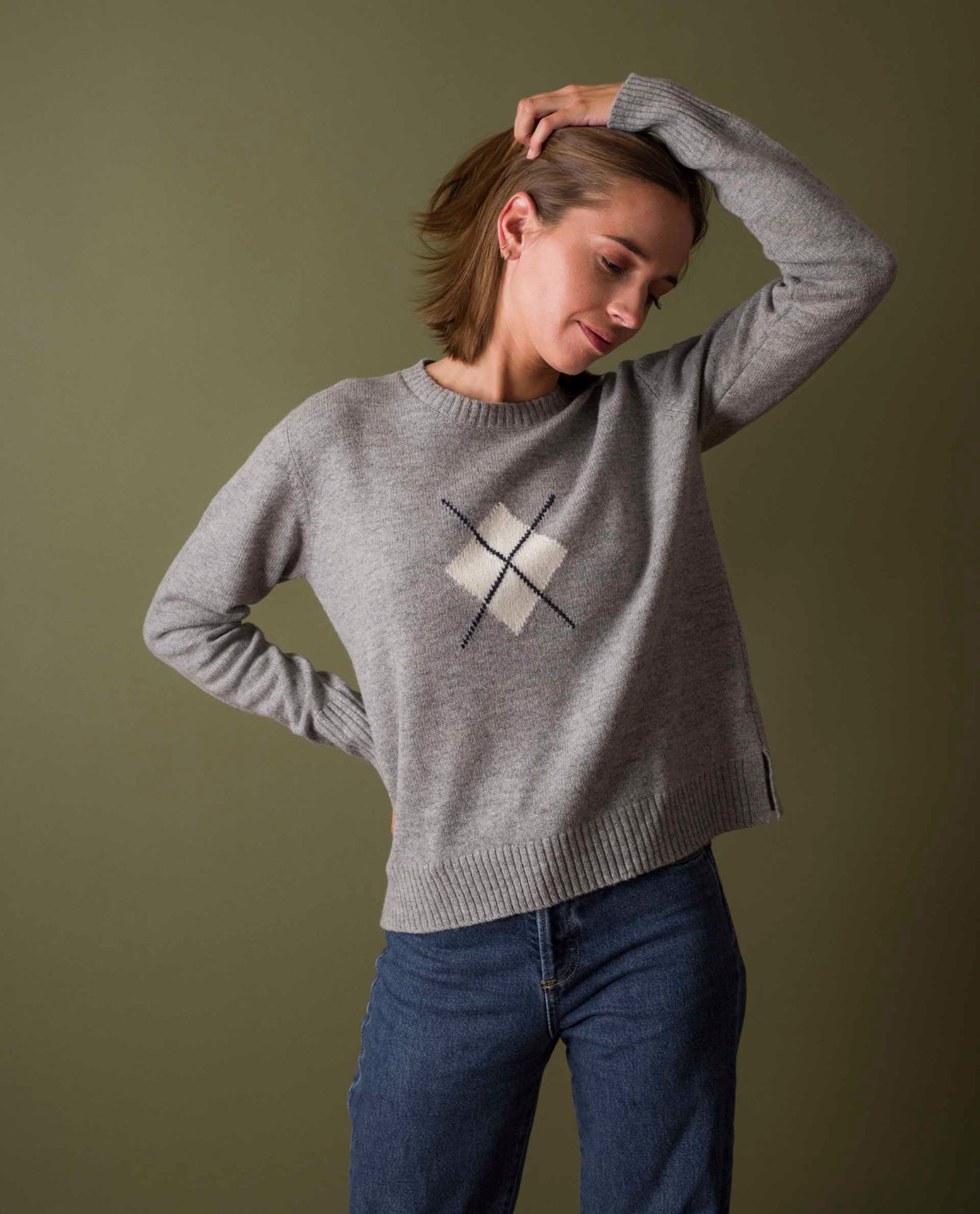 pull losange 100 lwl Gris