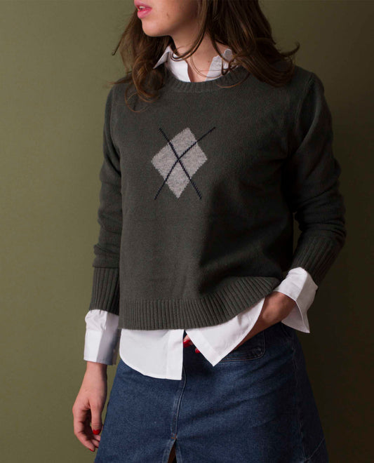 pull losange 100 lwl Kaki