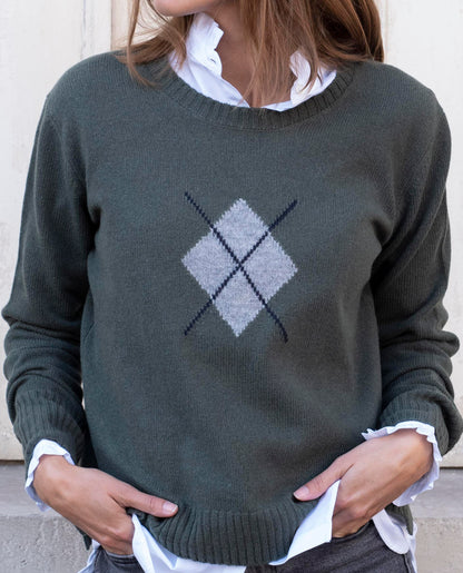 pull losange 100 lwl Kaki