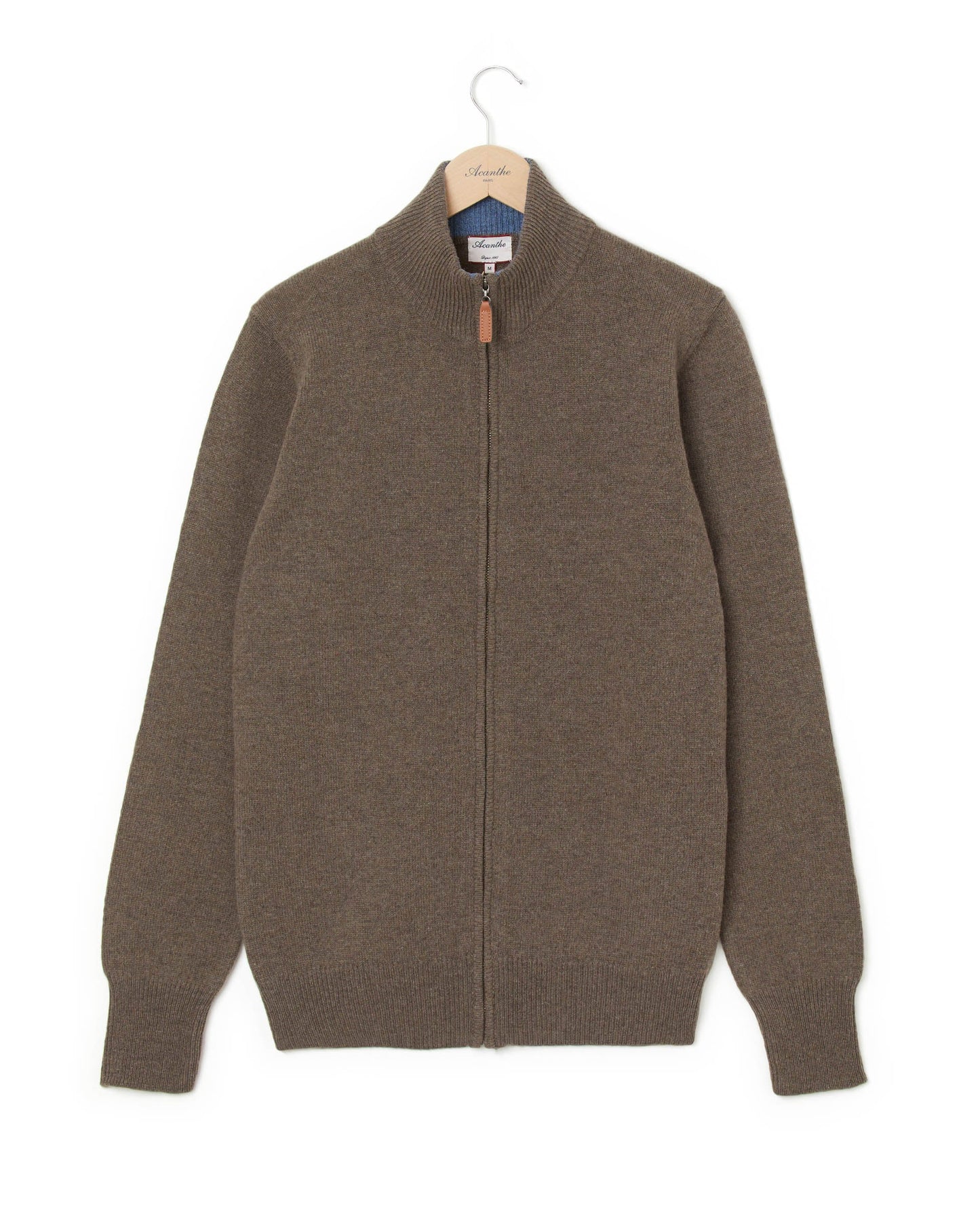 cardigan zippé 100 lwl Brun