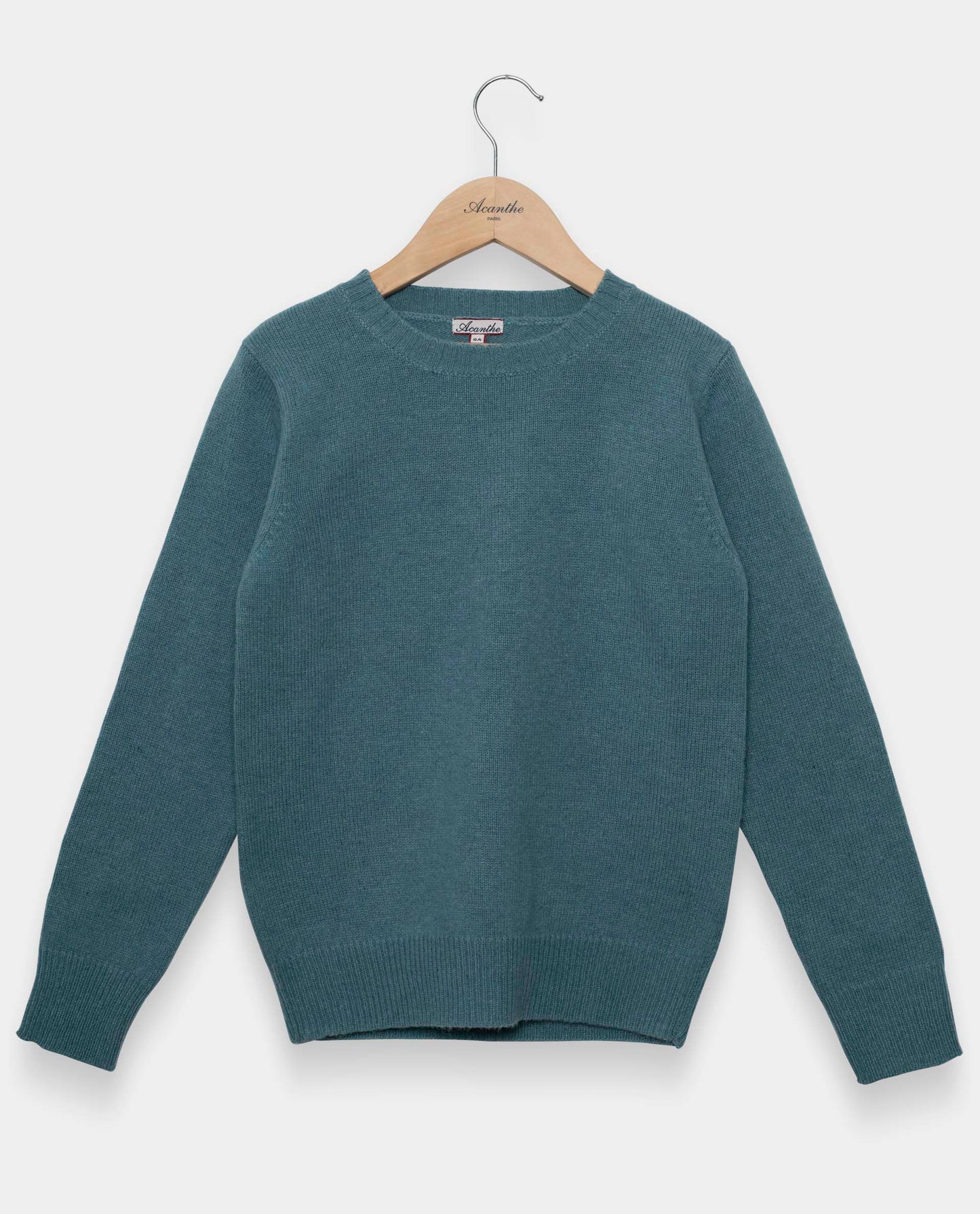 pull col rond 10 cachemire Vert