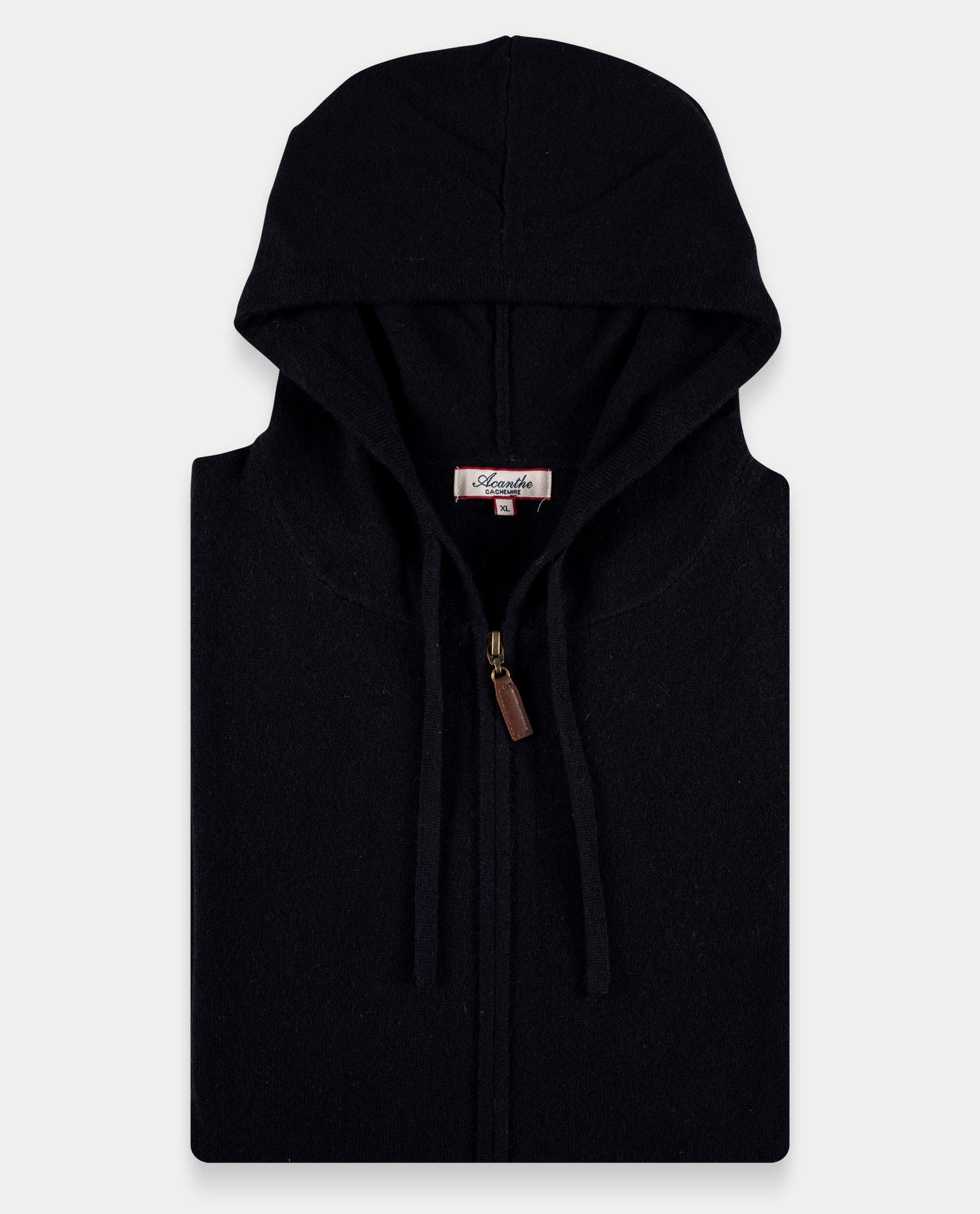 pull à  capuche 100 cachemire Marine