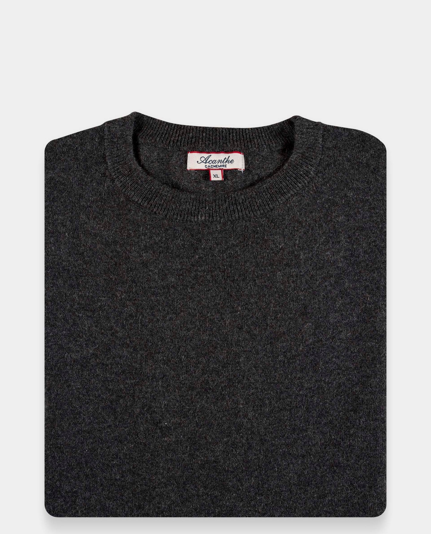 pull col rond 100 cachemire Gris foncé