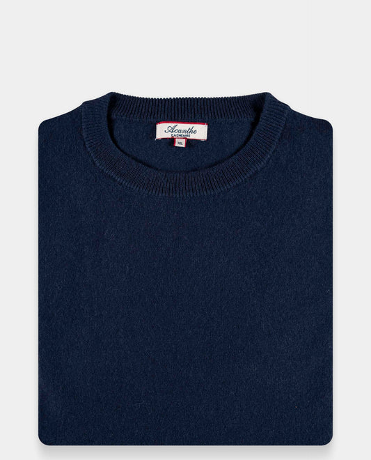 pull col rond 100 cachemire Indigo