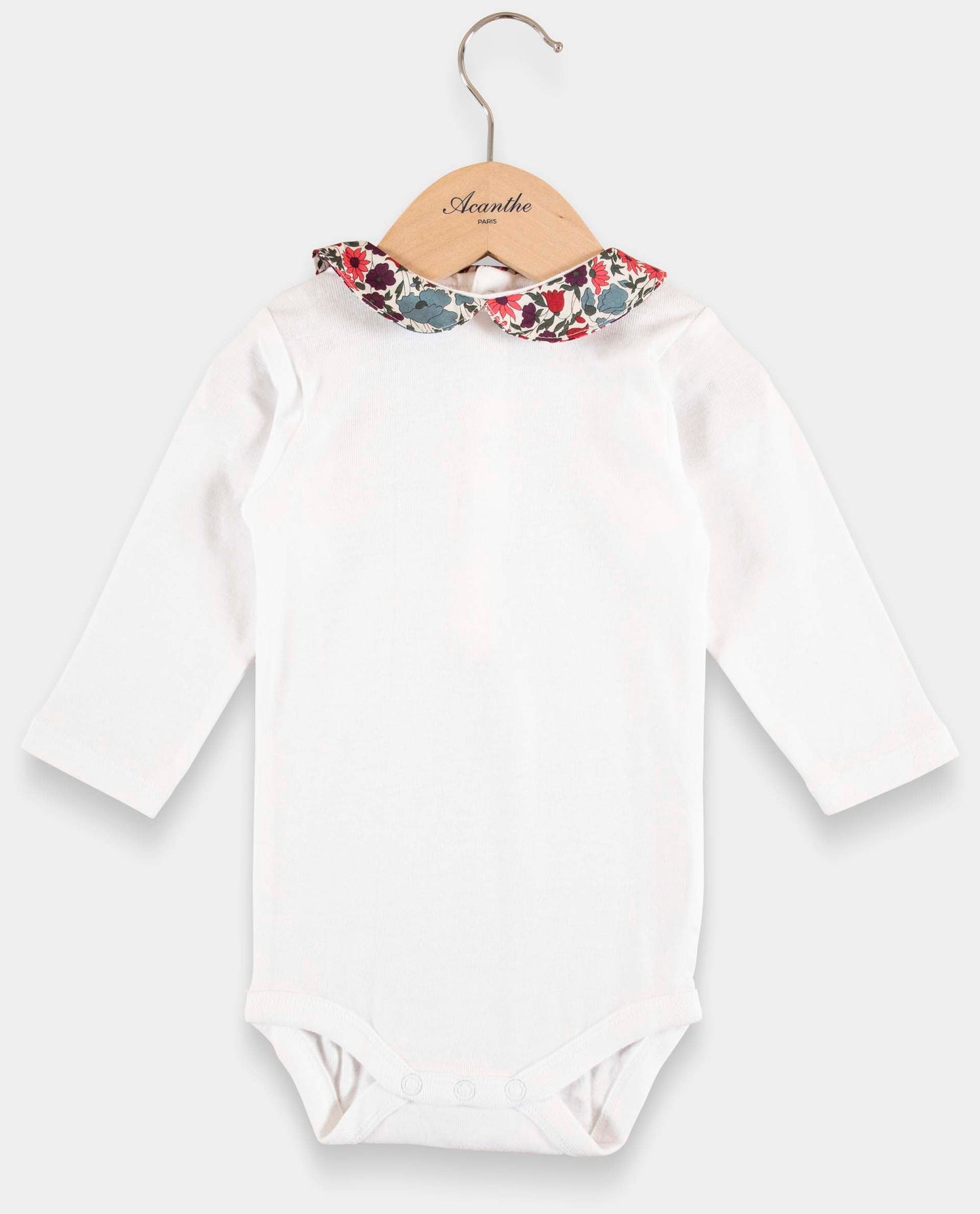 body col rond Liberty ml blanc/Liberty Poppy and Daisy
