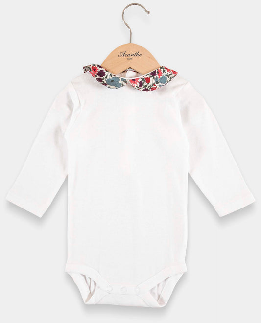 body col rond Liberty ml blanc/Liberty Poppy and Daisy
