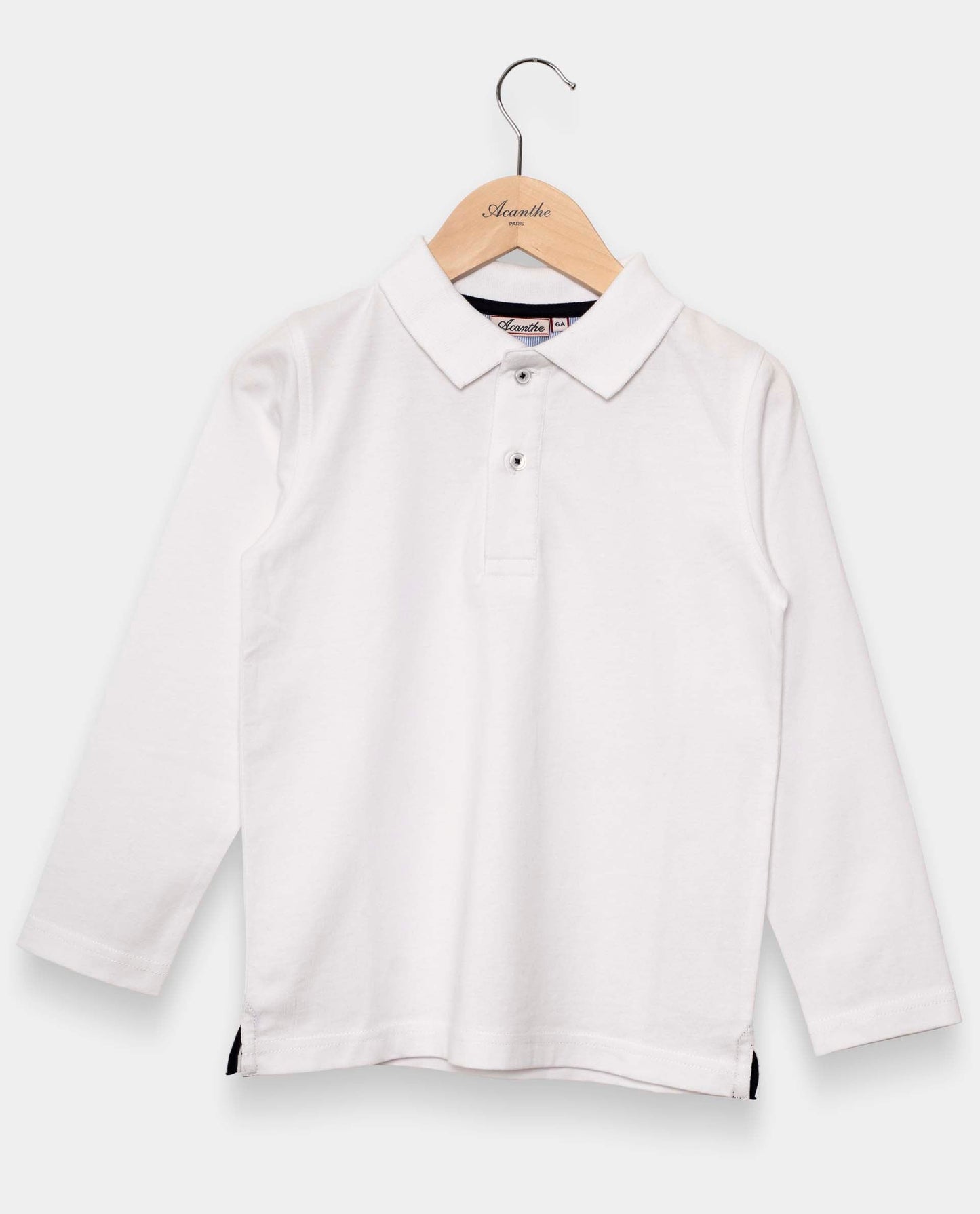 polo jersey ml Blanc