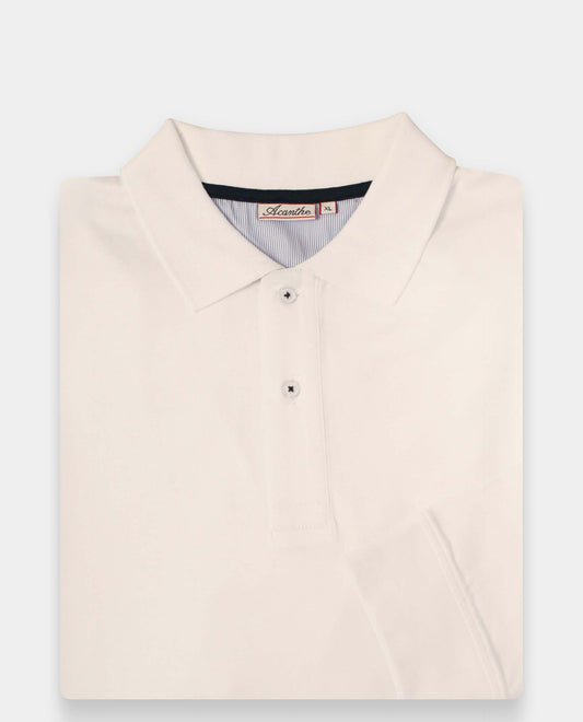 polo jersey ml Blanc