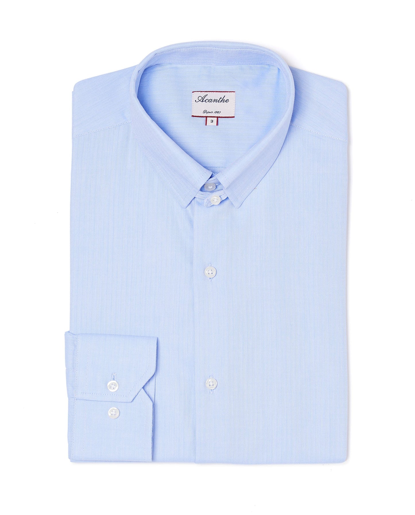 Chemise CA regular Petit chevron bleu N2