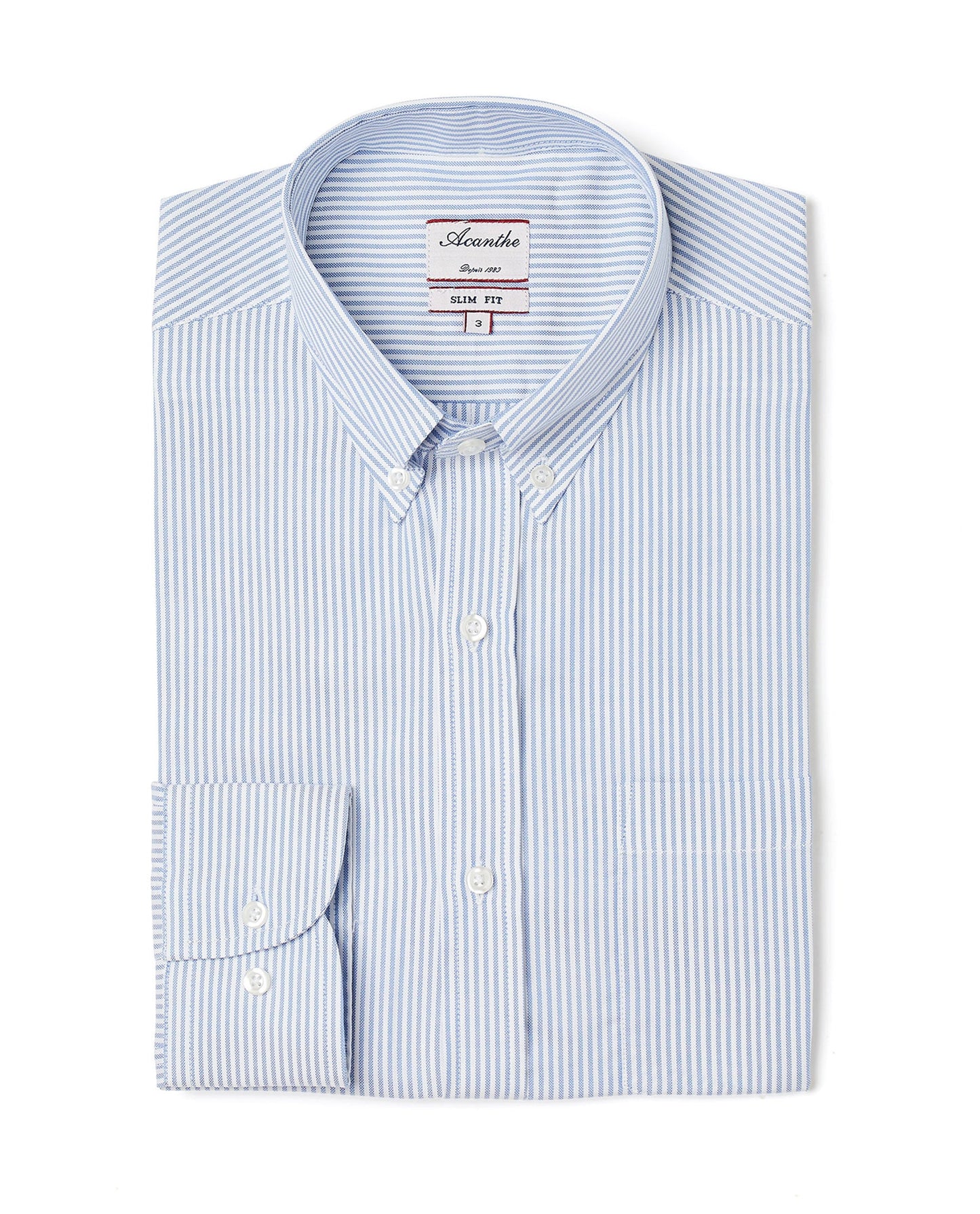 Chemise CB fit Oxford rayé ciel N8