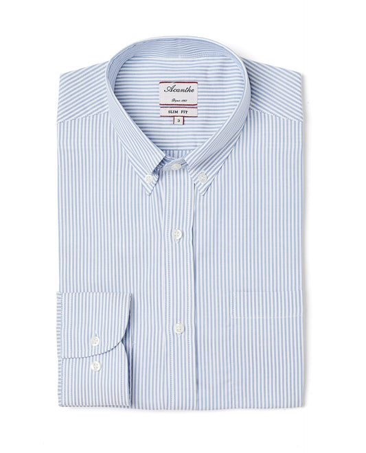 Chemise CB fit Oxford rayé ciel N8