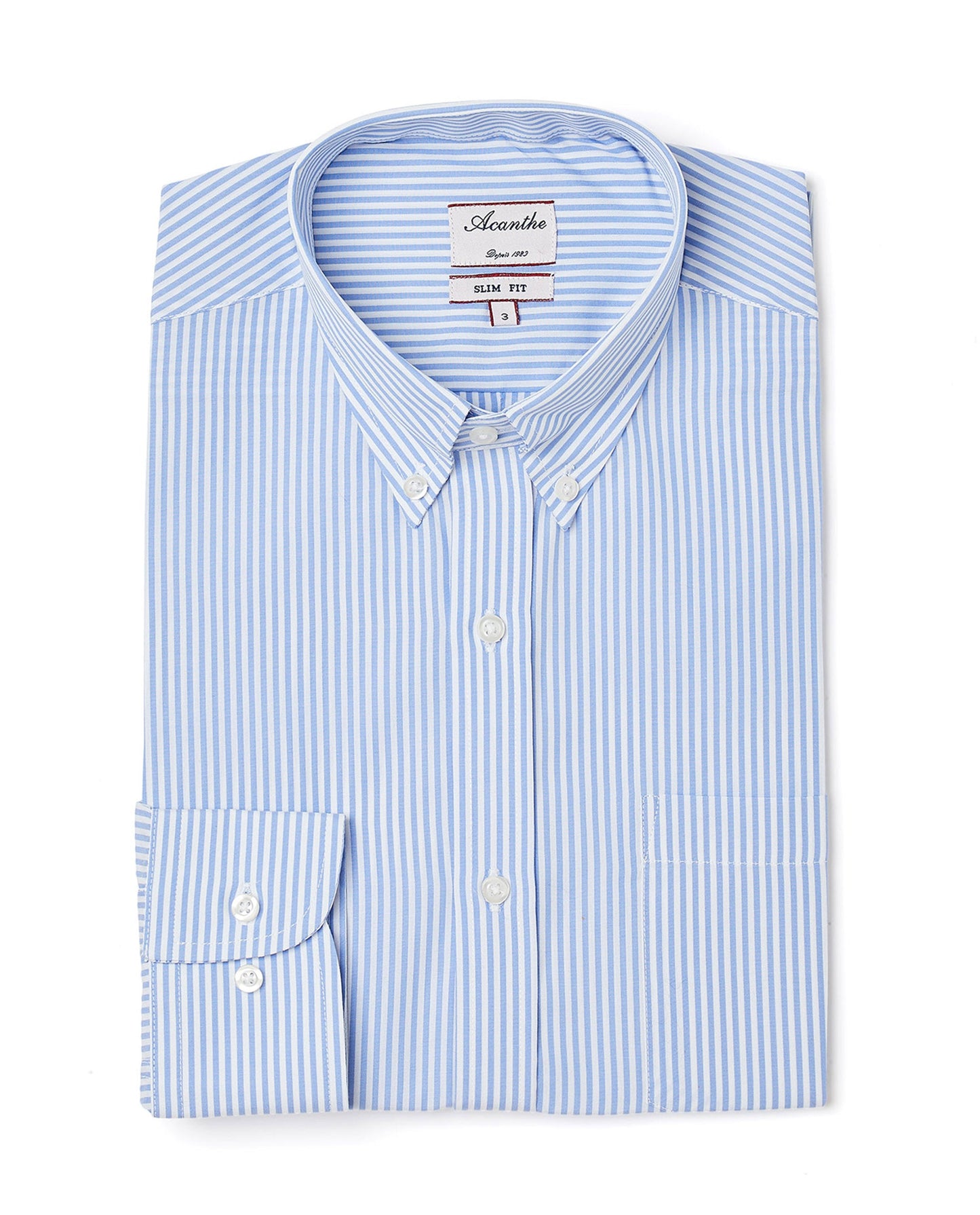 Chemise CB fit Rayure bleu N19