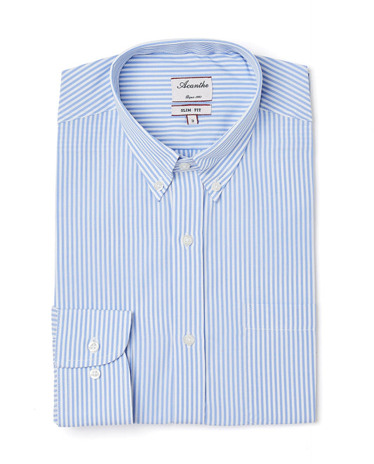 Chemise CB fit Rayure bleu N19