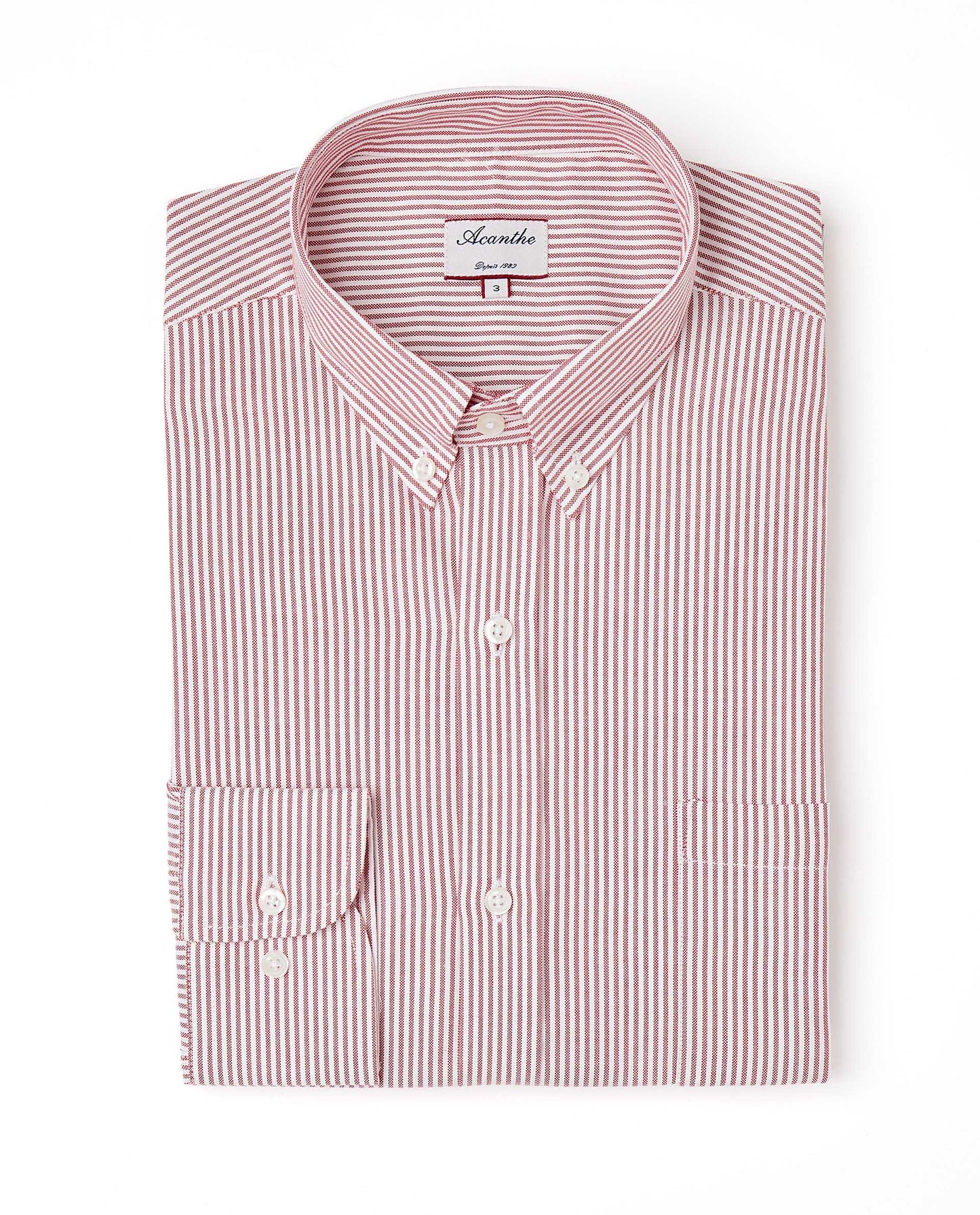 Chemise CB regular Oxford rayé rouge N9