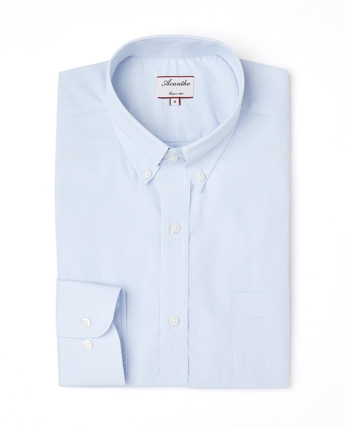 Chemise CB regular Fines rayure ciel N18