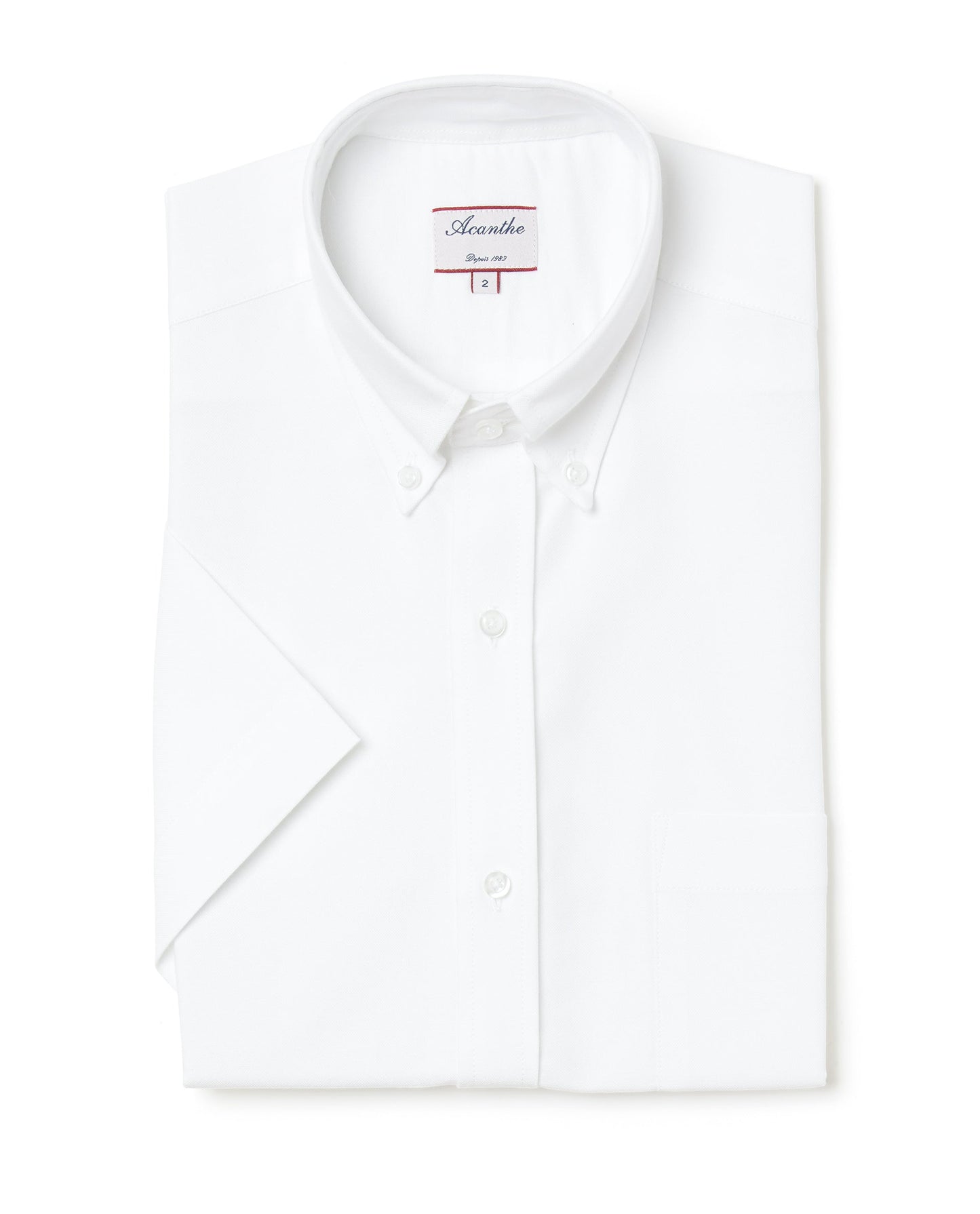 Chemise CB MC regular Oxford blanc N13