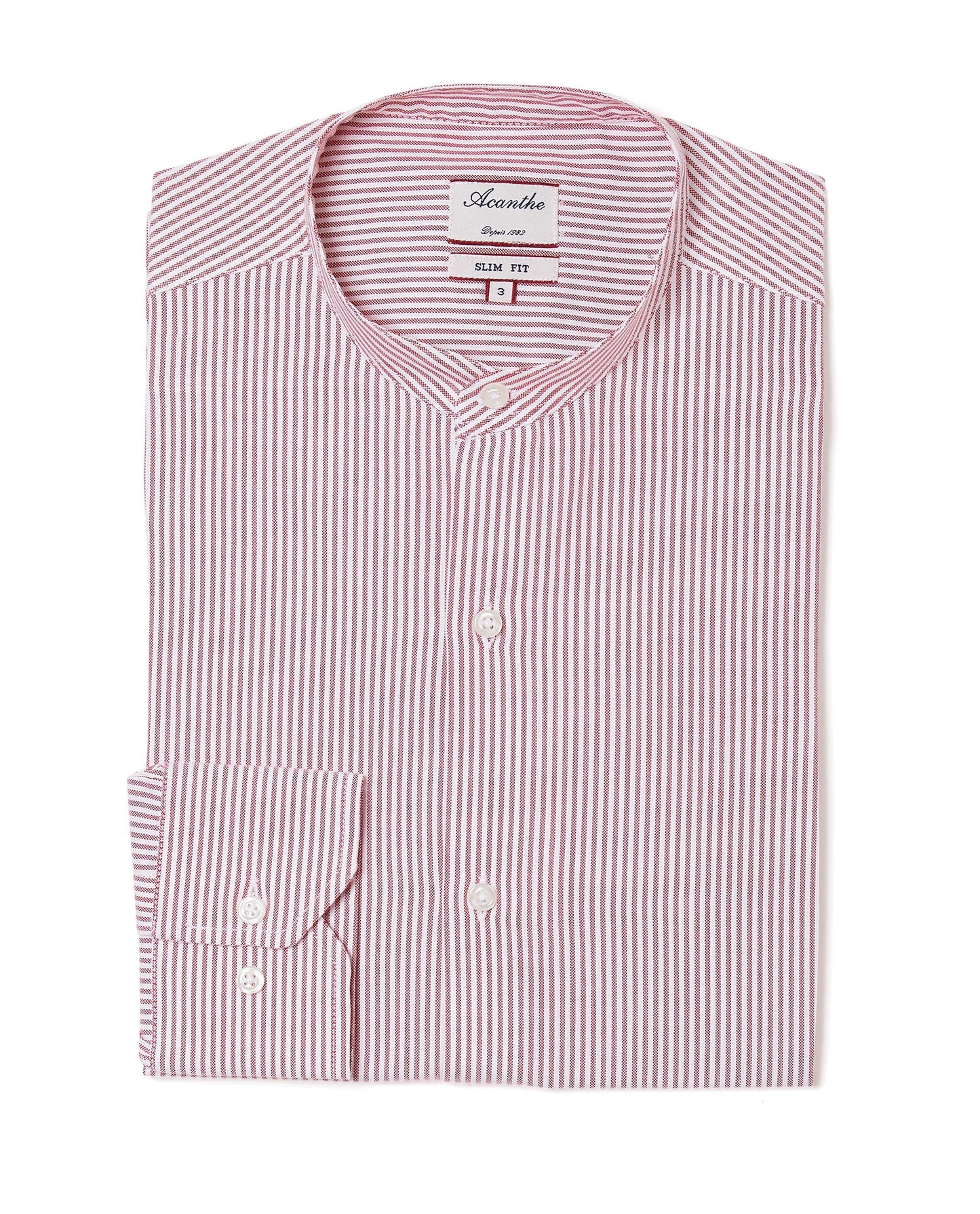 Chemise CM fit Oxford rayé rouge N9