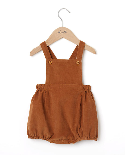 bloomer à  bavette velours caramel