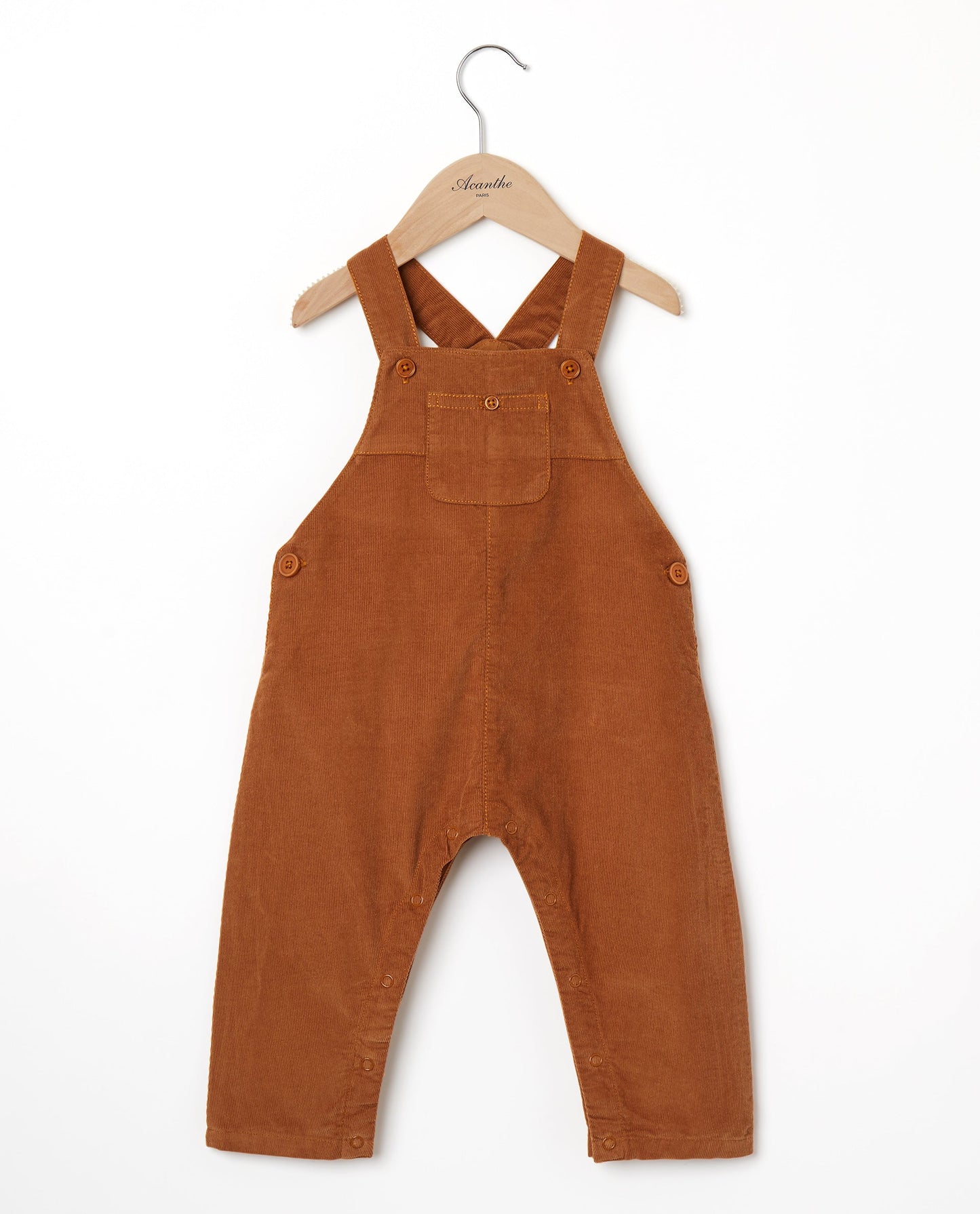 salopette velours caramel