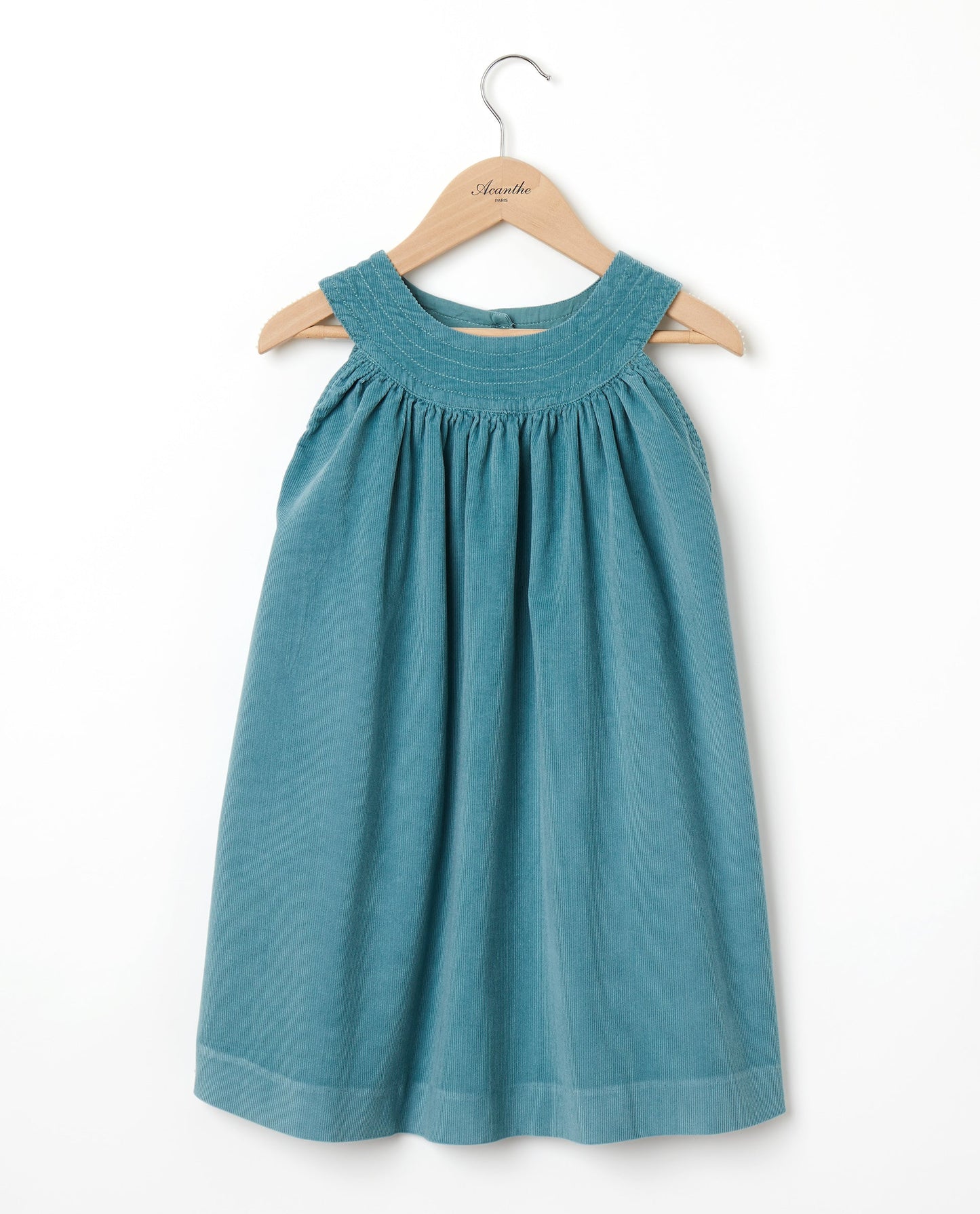 robe trapèze velours Vert