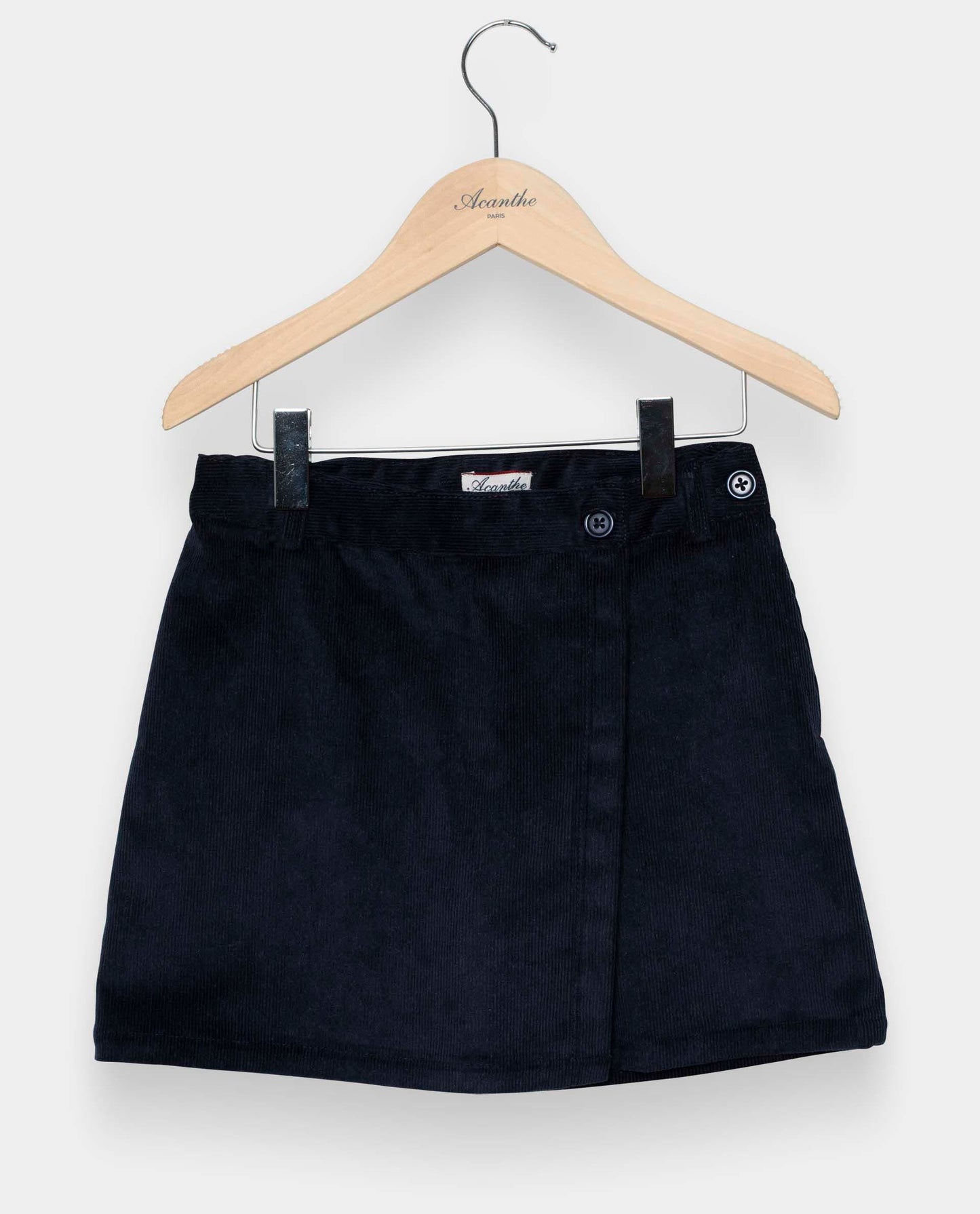 jupe short velours Marine