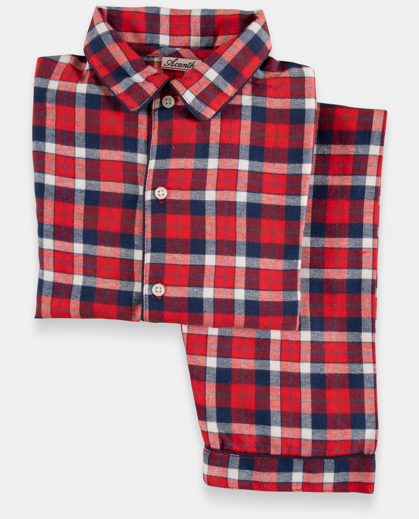 pyjama long JG écossais rouge