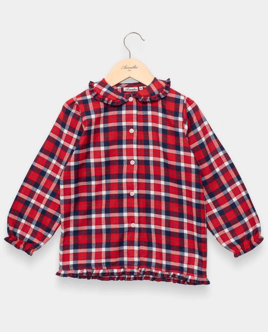 pyjama ml écossais rouge