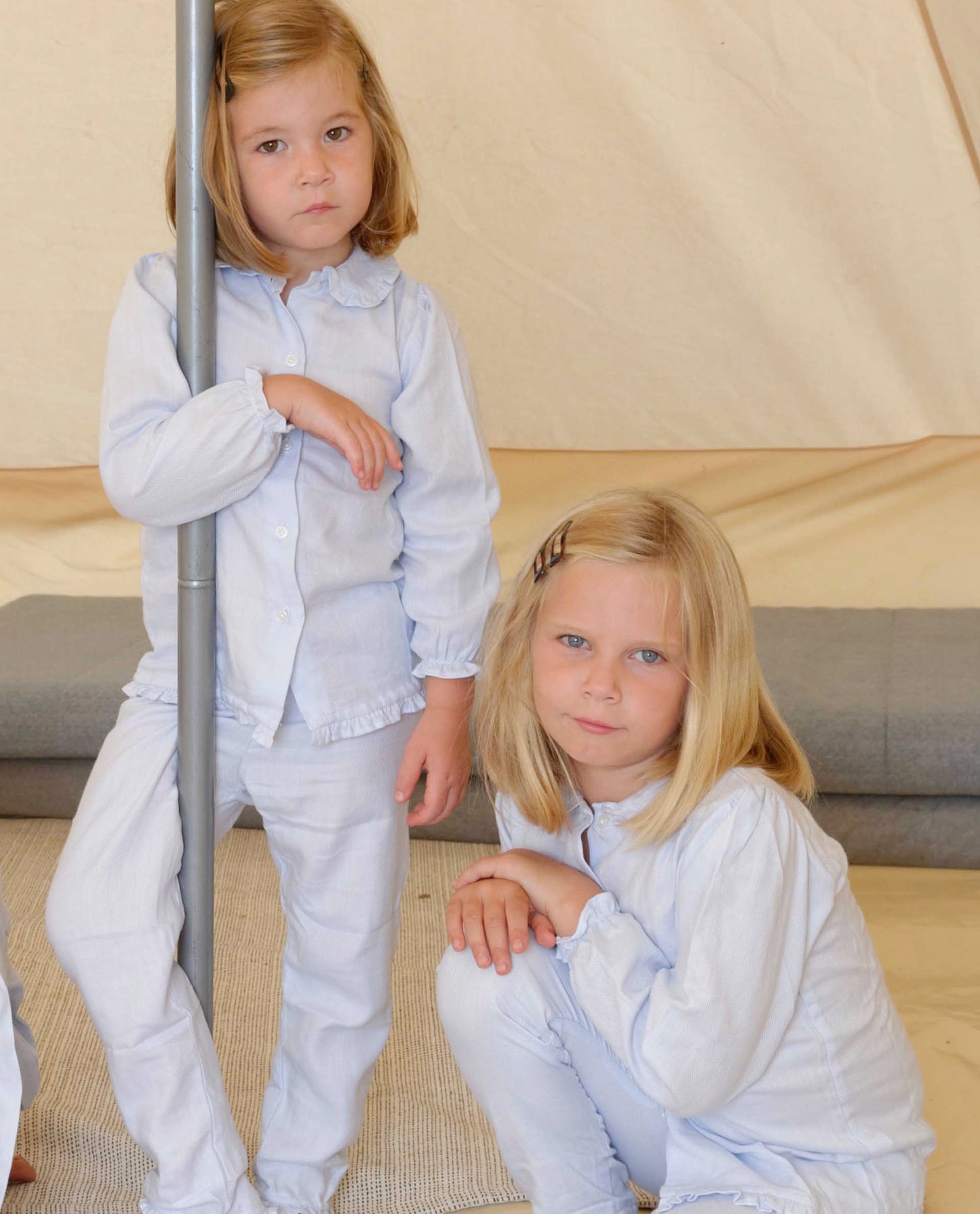 pyjama ml chevron ciel