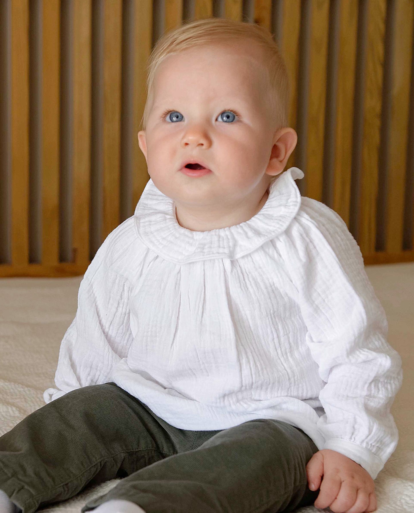 blouse gaze de coton Blanc