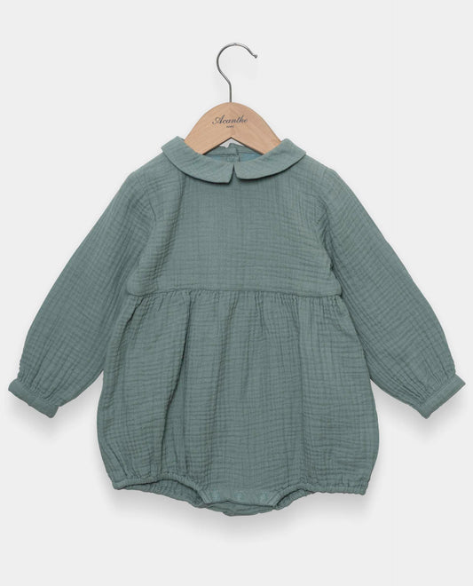 barboteuse gaze de coton Vert