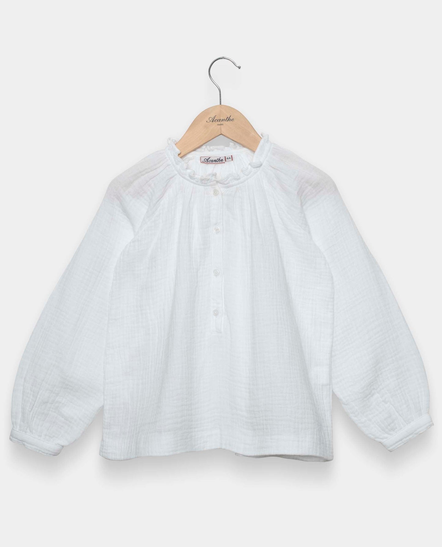 blouse gaze de coton Blanc